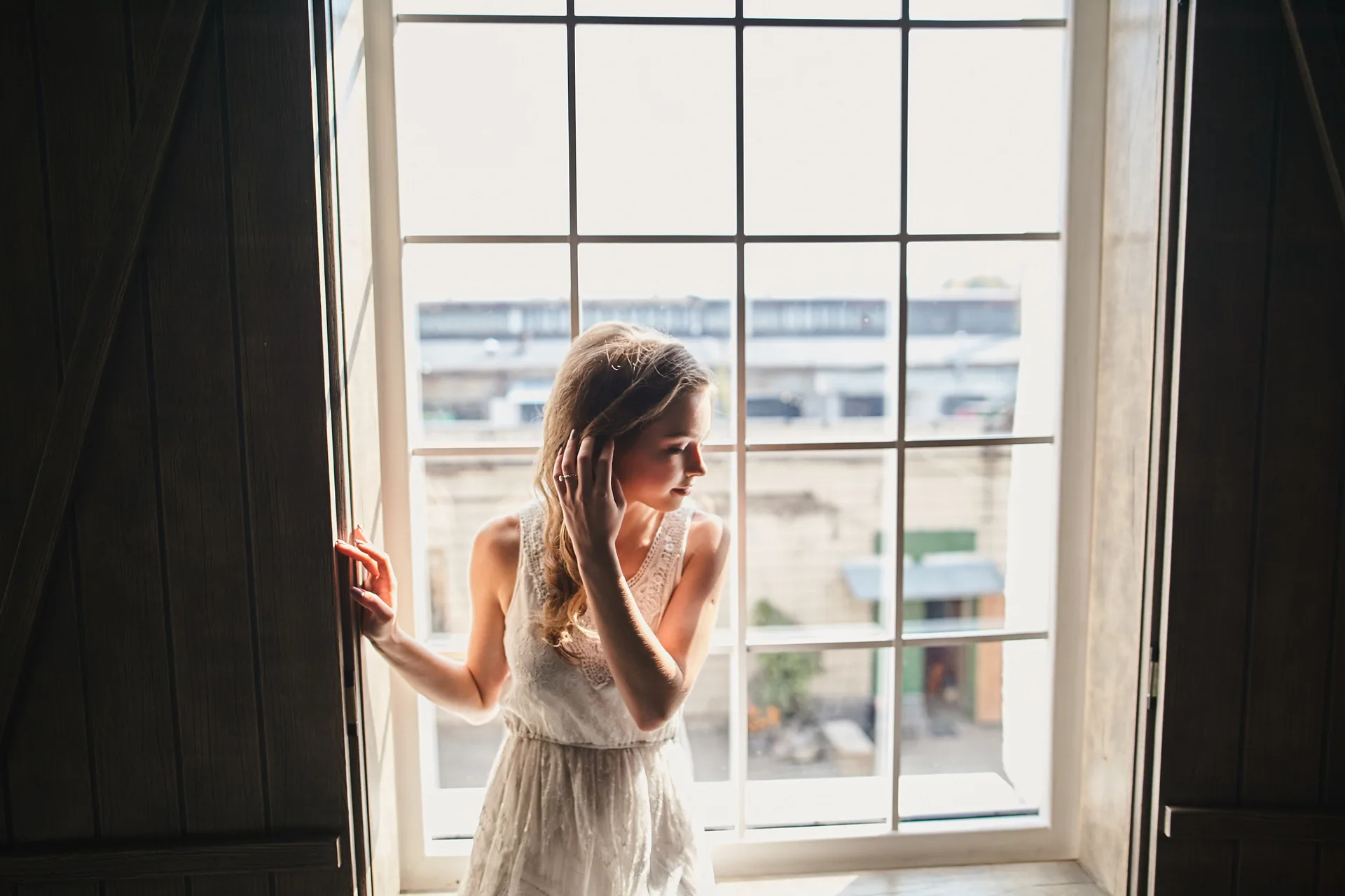 Girl near the window