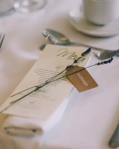 Wedding invitation flyer with wildflowers